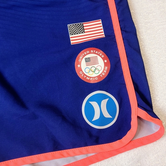 Hurley Phantom Board Short Men 34 Blue Striped Olympic Team USA Flag Swim - Picture 3 of 7